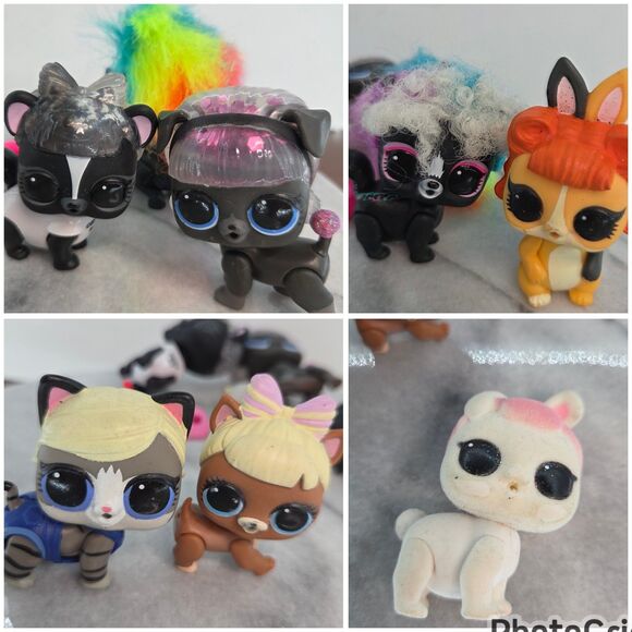 LOL Surprise Pets Lot of 7 Dolls Figures Accessories MGA Big Eye Animal Collecti - Picture 1 of 13